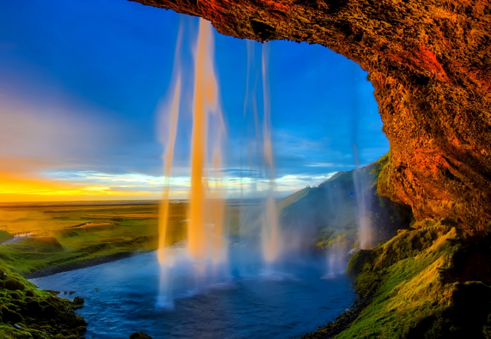 View From Cave At Sunset