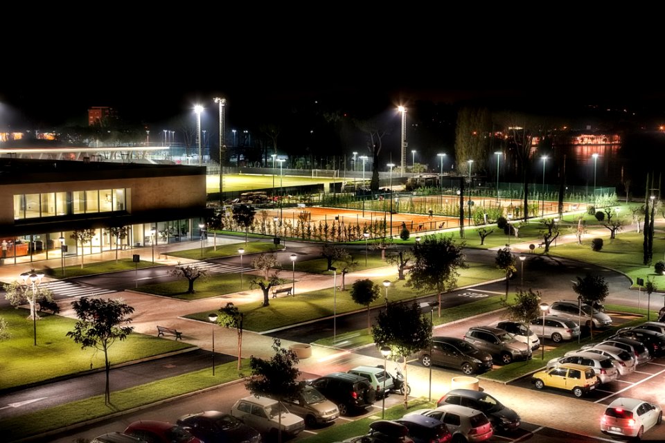 Illuminated City At Night
