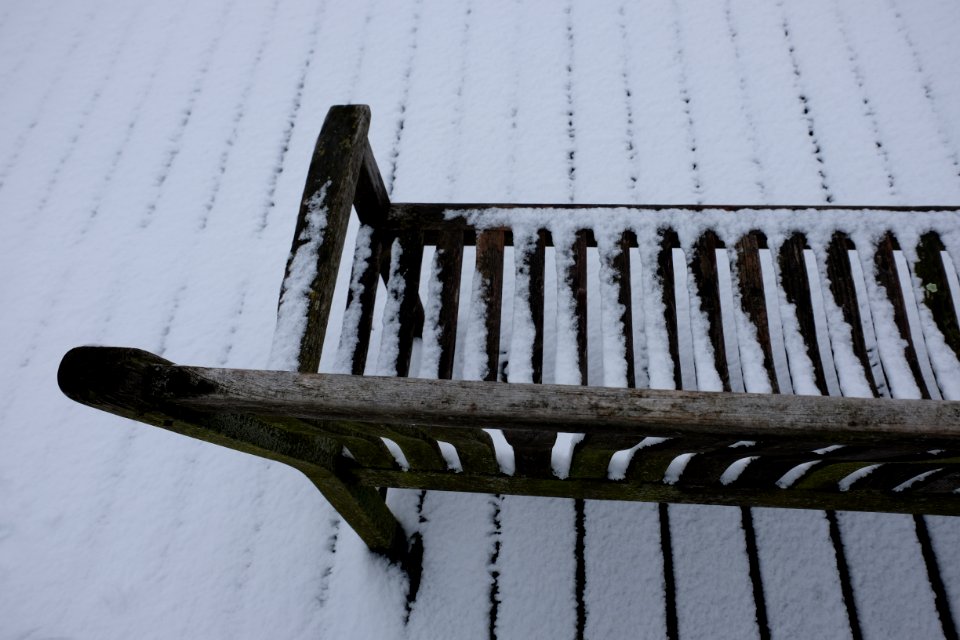 Snow-covered Bench