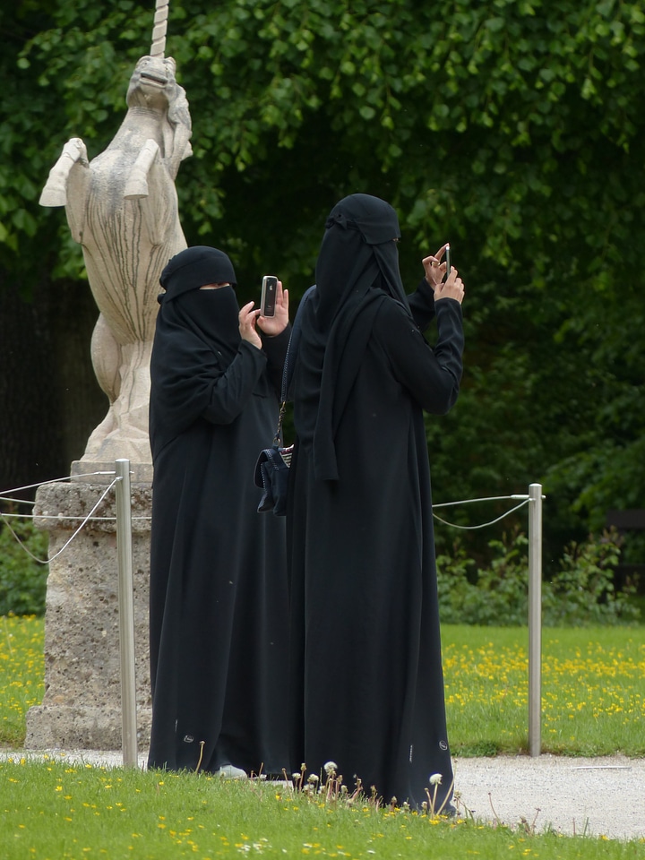 Veiling woman person