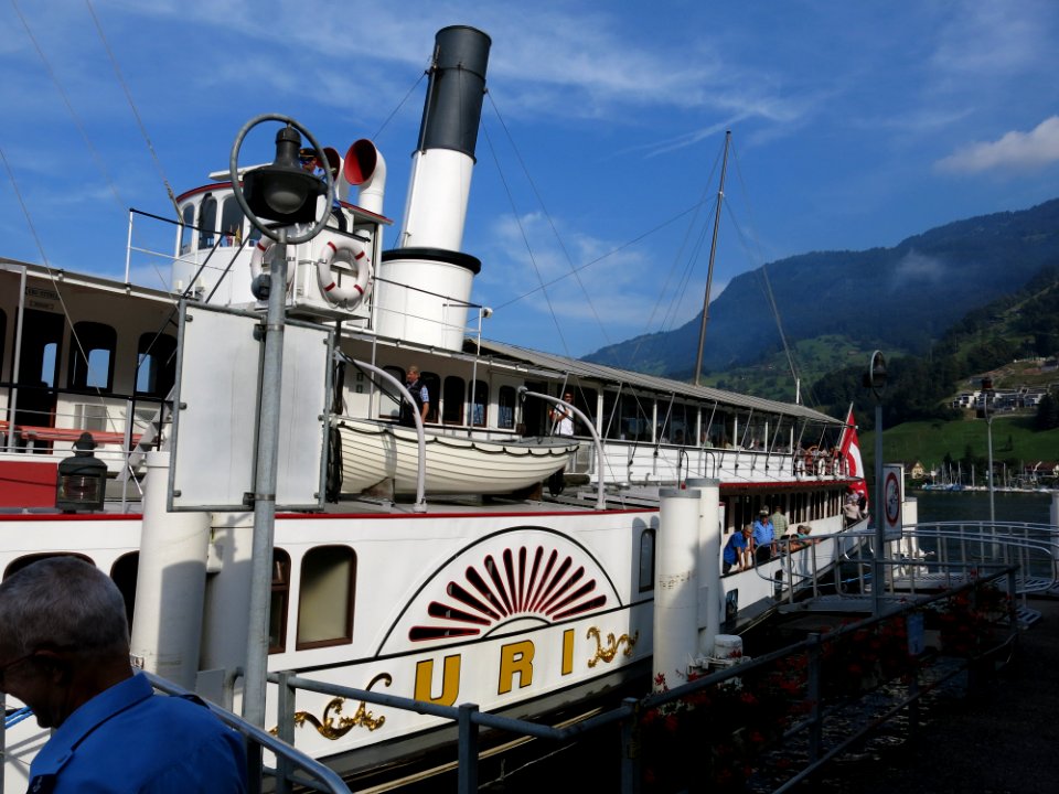 Travelling On The Lake Lucerne Aboard The Steam Ship DS Uri