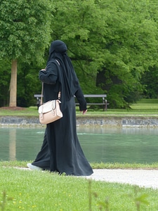Veiling woman person