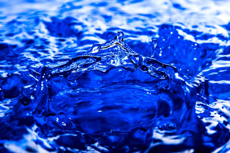 Water Blue Drop Cobalt Blue
