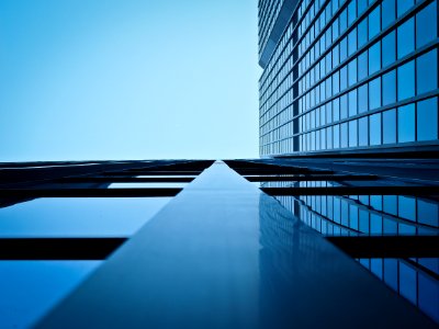 Reflection Blue Daytime Skyscraper