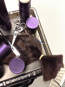 The hair bundle scissors barber photo