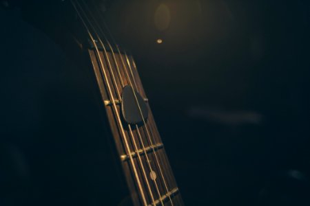 Guitar Pick On The Guitar