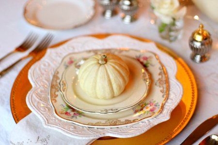 Plate Setting With Pumpkin