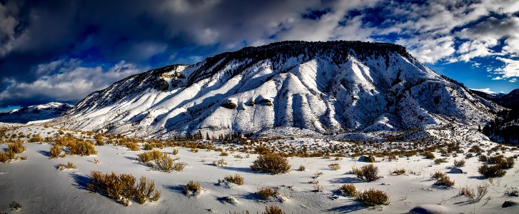 Mountainous Landforms Mountain Sky Winter