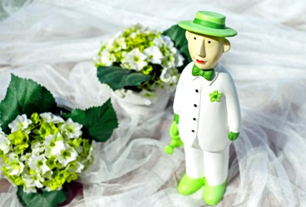 Green Flower Figurine Floristry
