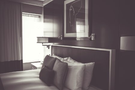 Bedroom In Black And White photo