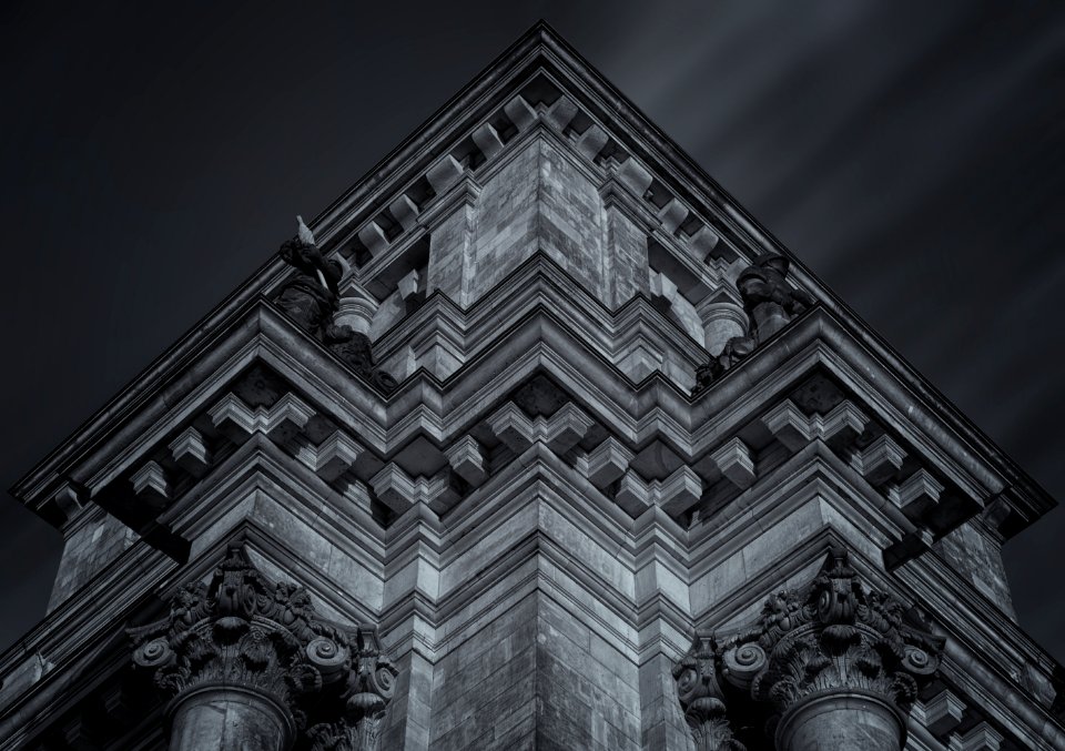 Gothic Architecture In Black And White