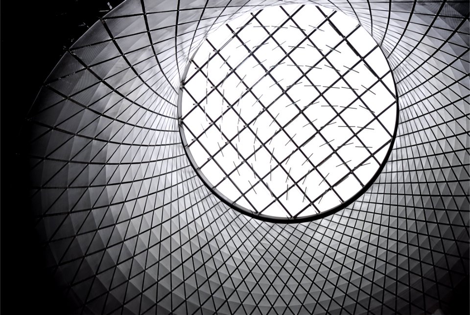 Worms Eye Of White And Black Inside Basket