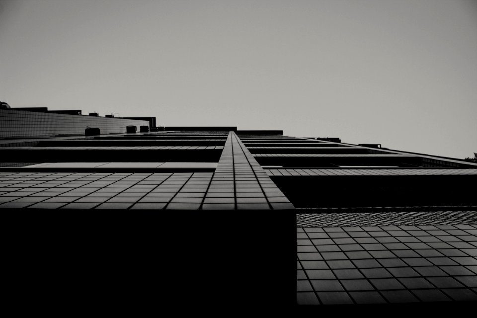 Modern Building In Black And White