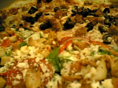 Garlic And Sausage Pizza At Pizza A Fetta photo