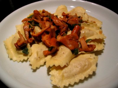 Barbs CookingChantarelles With Ravioli photo