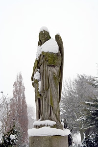 Cemetery stone statue photo