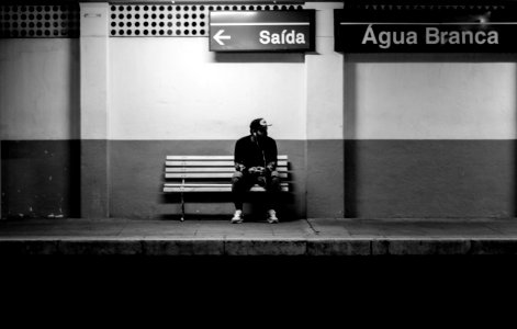 Man On Train Platform