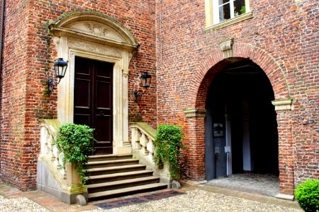 Stairs Outside Brick Building