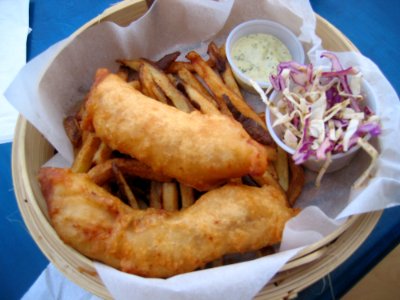 Cod And Chips - Another Yummy Meal At Go Fish - 1