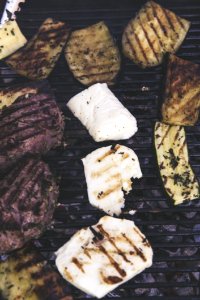 Grilled Bio Range Filet Steak Aubergine And Zucchini