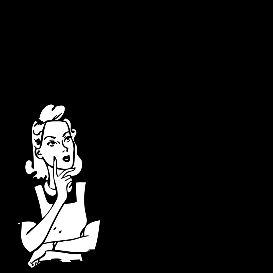Thinking Mom With Thought Bubble Wide