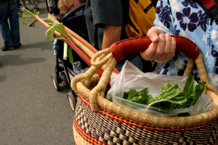 African Basket Filled With Produce - East Van Farmers Market 21May2005 - 5