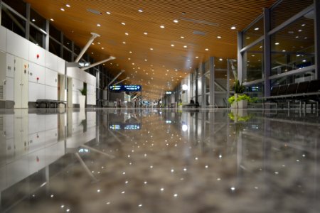 View Of Building Seen Through Glass