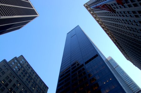 Skyscrapers Against Blue Skies