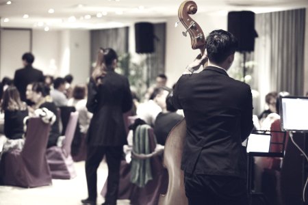 Orchestra Playing In Restaurant
