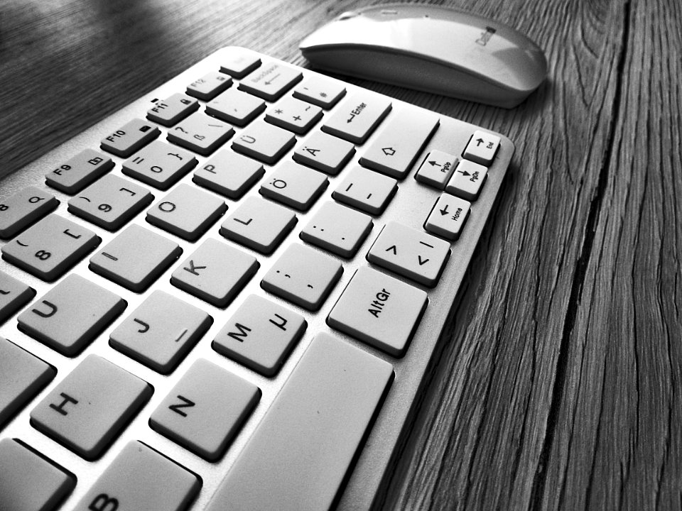 Gray Keyboard And Mouse