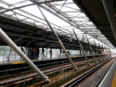 High Angle View Of Elevated View Of Railroad Station