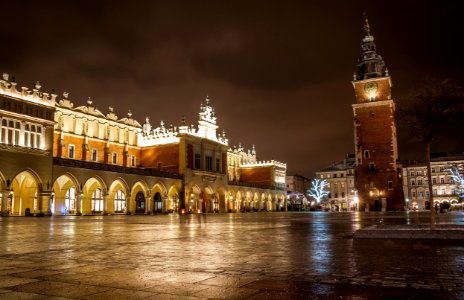 Town Hall Tower And Sukiennice Krakow Poland