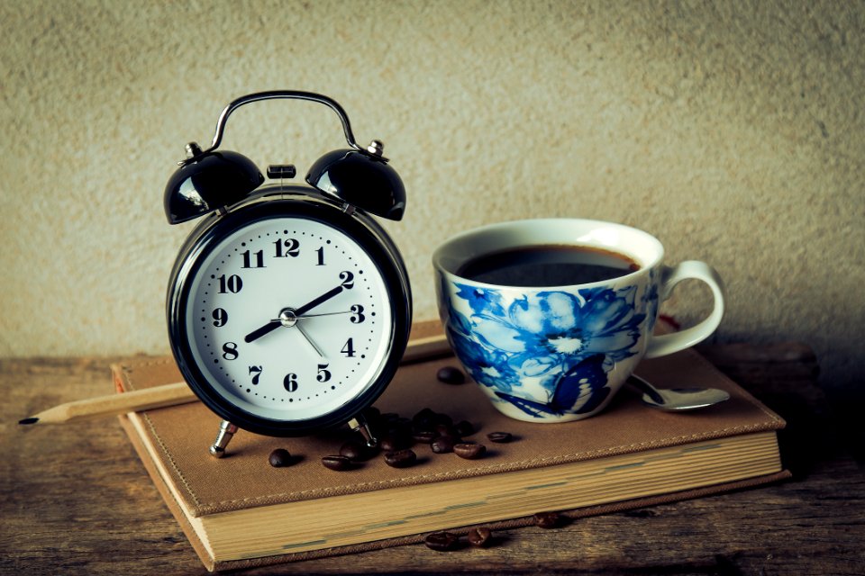 Alarm Clock With Coffee Cup