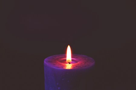 Burning Purple Candle
