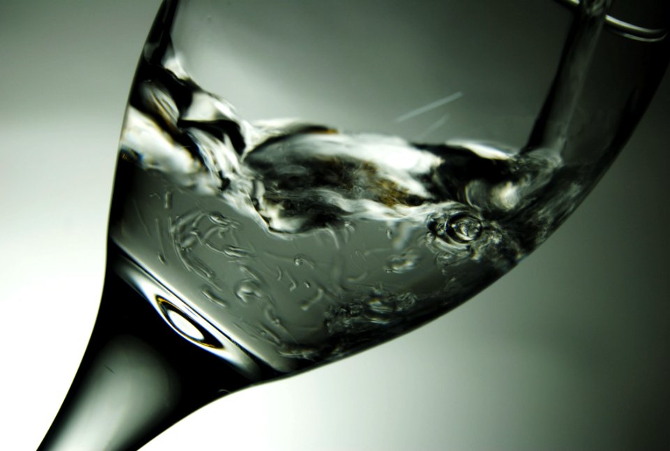 Clear Water In Wine Glass