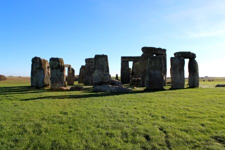Ruins Of Temple Against Clear Blue Sky