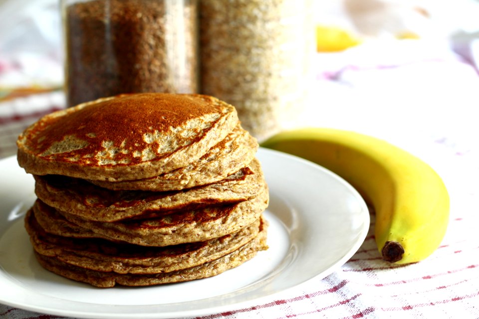 Pile Of Pancakes With Banana