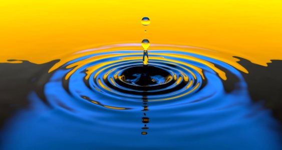 Drops Falling In Water