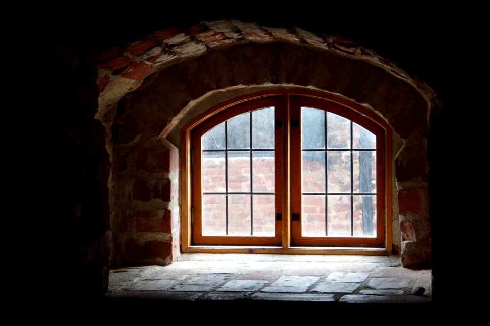 White Wooden Frame With Clear Glass Window Panel