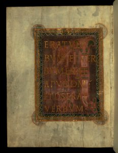 Corvey Gospel Fragment Page From Johns Gospel Walters Art Museum Ms W751 Fol4v