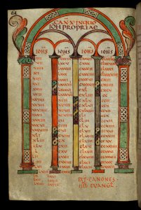 Illuminated Manuscript Gospels Of Freising Canon Tables Walters Art Museum Ms W4 Fol 32v photo