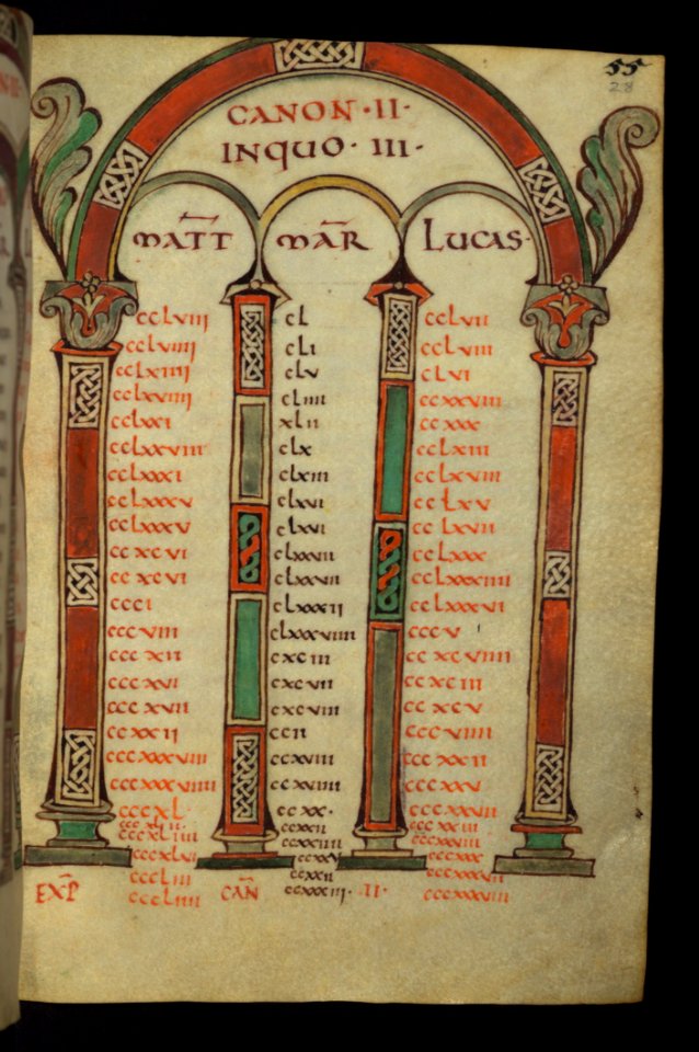 Illuminated Manuscript Gospels Of Freising Canon Tables Walters Art Museum Ms W4 Fol 28r