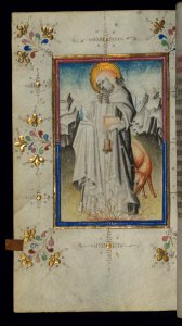 Illuminated Manuscript Book Of Hours St Anthony Walters Art Museum Ms W165 Fol 116v