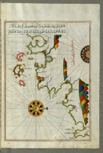 Illuminated Manuscript Map Of The French Coast From Nice As Far As Toulon From Book On Navigation Walters Art Museum Ms W658