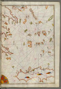 Illuminated Manuscript The Cyclades (Kikladhes) Islands Between The Peloponnese (Morea Mora) Peninsula And Cr