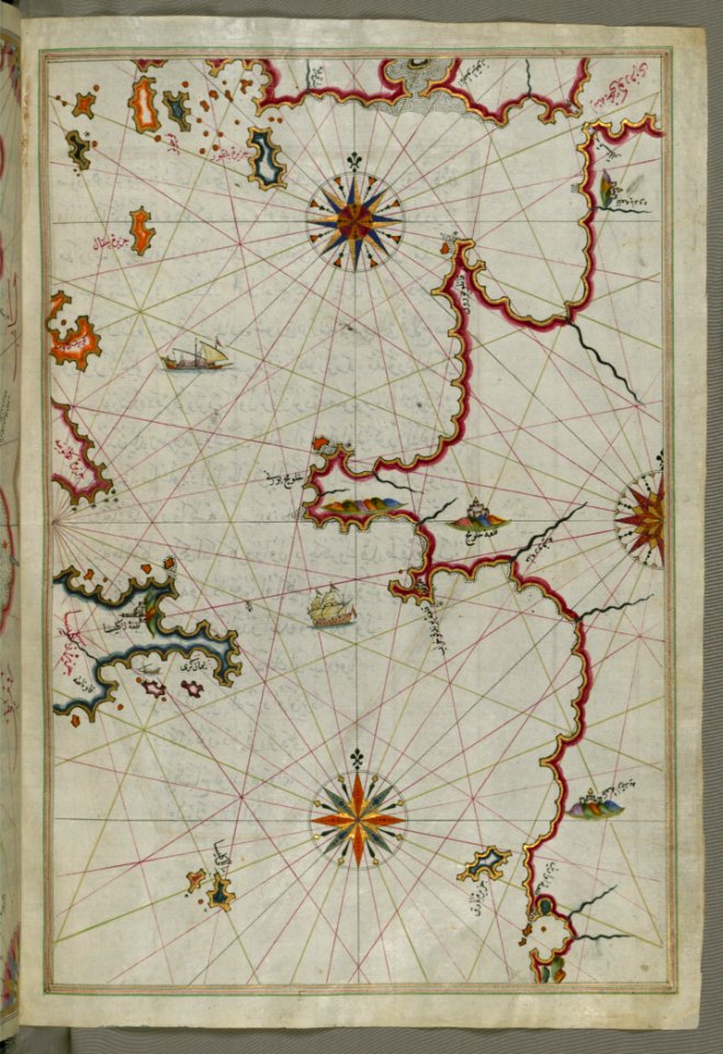 Illuminated Manuscript Western Part Of The Peloponnese (Morea Mora) Peninsula Opposite The Zakynthos (Zante Zāk