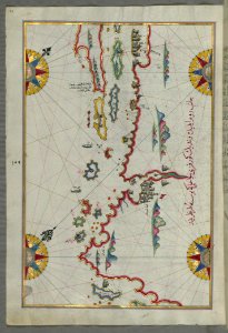 Illuminated Manuscript Map Of The Coastline And The Islands Between ibenik And Zadar (Zādare) (Croatia) Fr