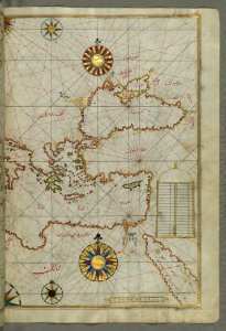 Map Of The Eastern Mediterranean Aegean And The Black Sea From Book On Navigation Walters Art Museum Ms W658 Fol63b