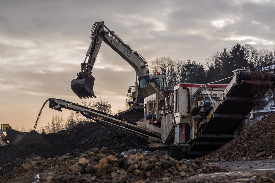 Sieve construction equipment construction site