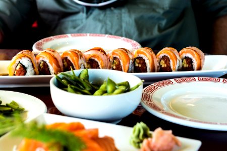 Sushi Rolls On Table photo